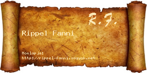 Rippel Fanni névjegykártya